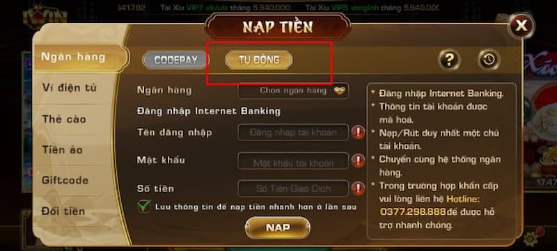 nạp tiền Iwin Các bước thực hiện nạp tiền Iwin