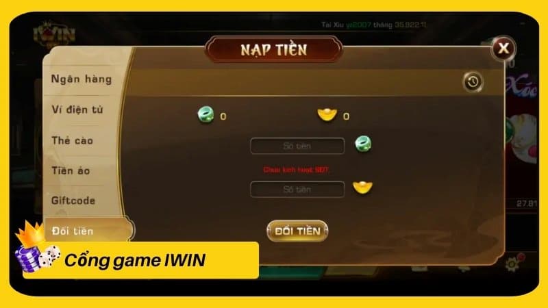 nạp tiền Iwin
